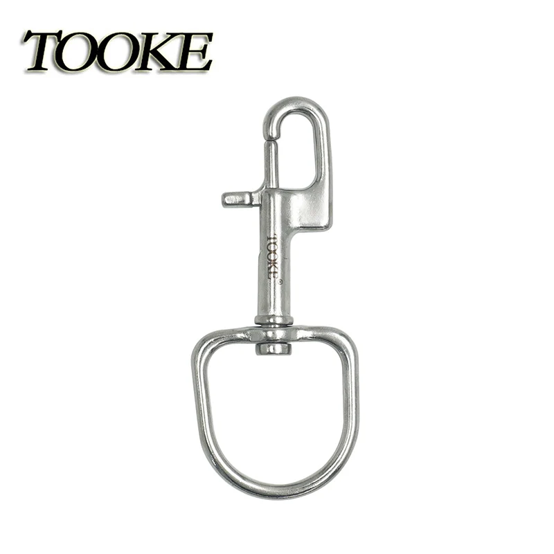 Scuba 90/100/110/120MM Stainless Steel Quick Easy Carabiner Ended Dive Bolt Snap Clip Hook BCD Accessories Diving Equipment Scuba Diving Accessories