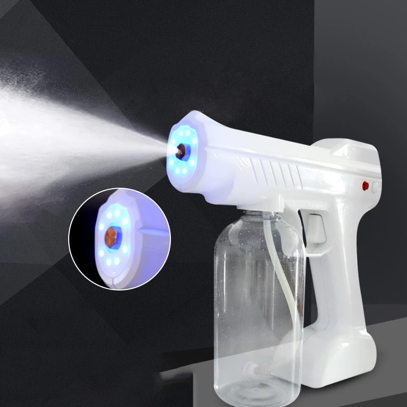 

800ML Household Portable Wireless Sprayer Machine Blue Light Nano Steam Spray Gun