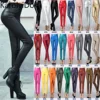 Autumn Winter Women Thin Velvet PU Leather Pants Female Sexy Elastic Stretch Faux Leather Skinny Pencil Pant Women Tight Trouser ► Photo 1/6