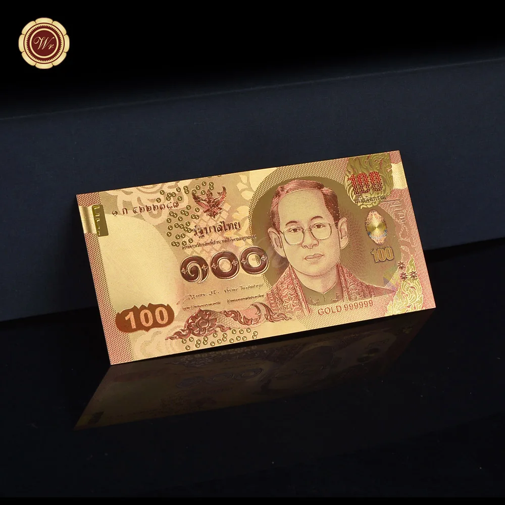 Банкнота Bhumibol Adulyadej тайский Золотой банкнот с позолоченным покрытием 2011 батов 84