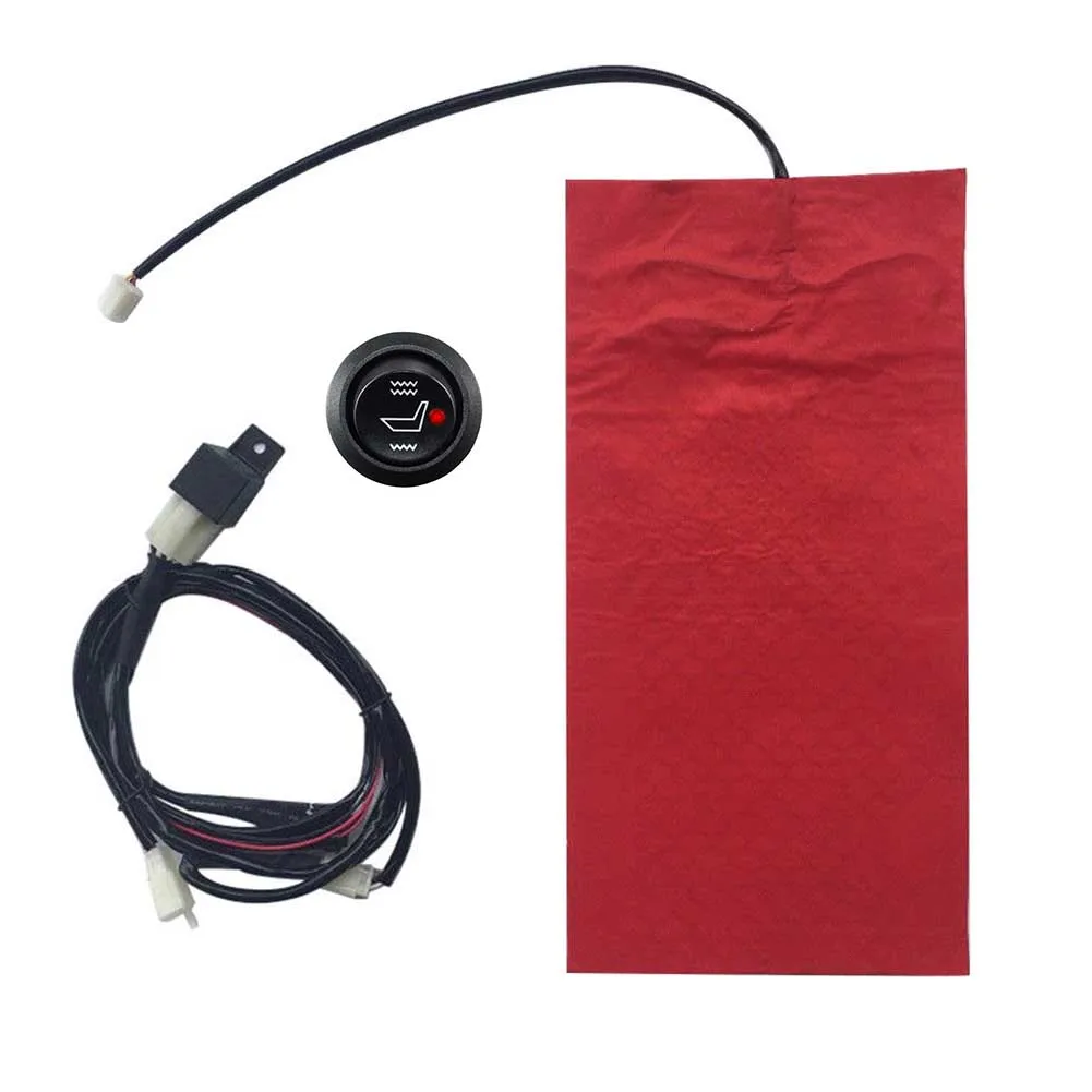 12V Switch Button Cushion Universal Heated Pad Charging Cable Motorcycle Seat Waterproof Driving Warm Soft Thermal Winter