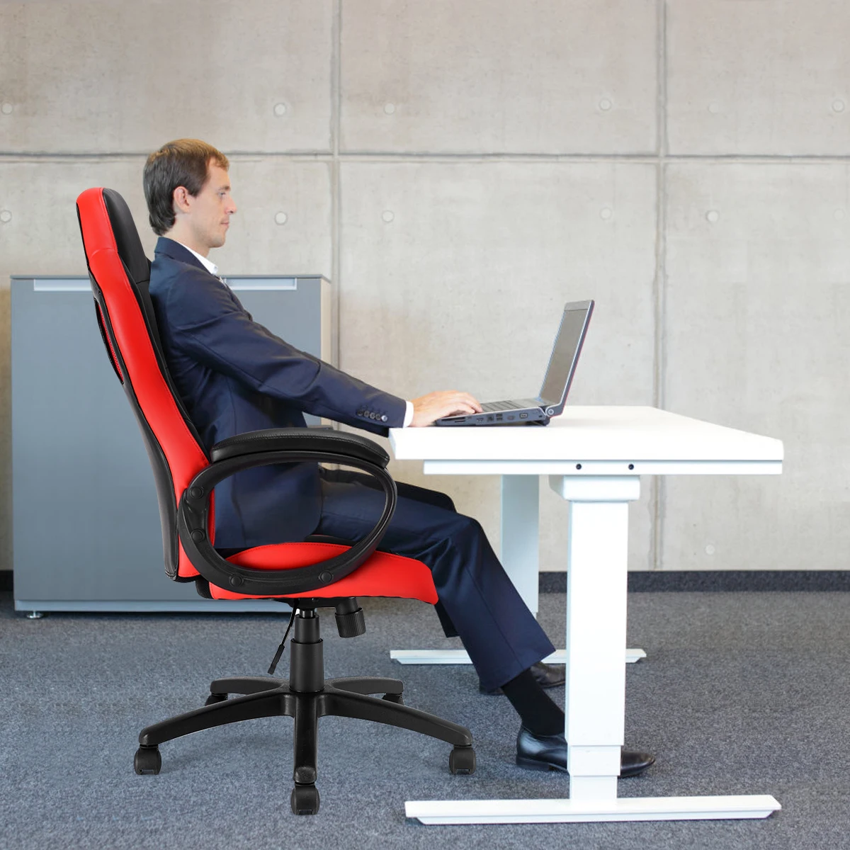  Costway Gaming Chair Executive Office Chair Racing Style Swivel Desk Task Computer Chair