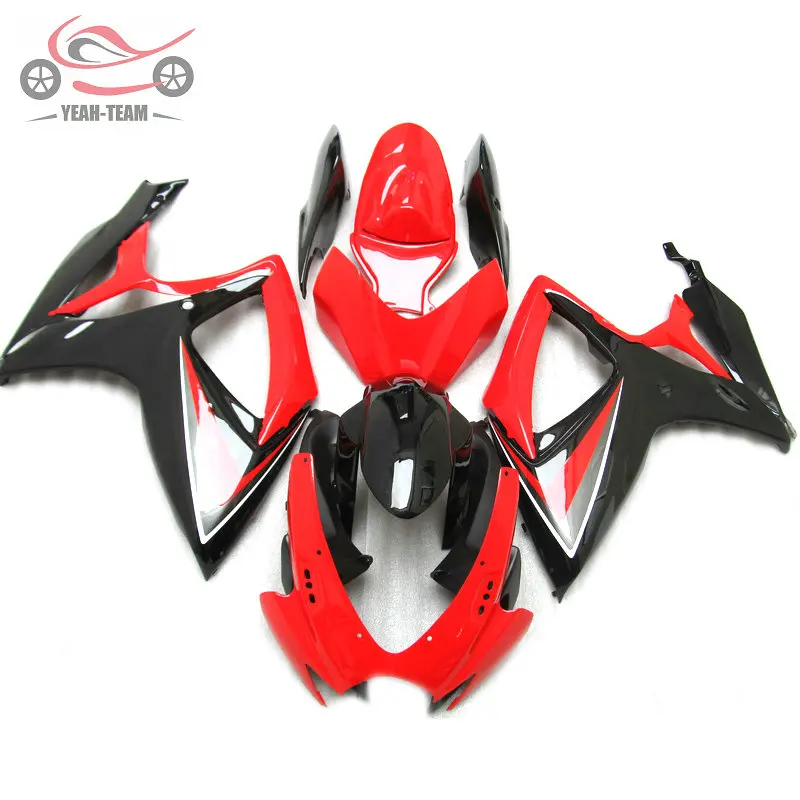 100% подходящие комплекты обтекателей под давлением для SUZUKI K6 2006 2007 GSXR600 R750 красные