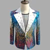 Mens Sequin Suit Jacket Slim Fit Stylish Diamond Dress Tuexdo Blazer Stage Party Dance Singer Nightclub Costume Blazer Masculino ► Photo 3/5