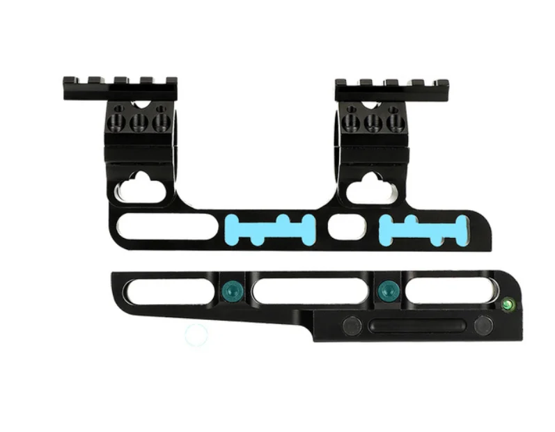 Adjustable Mount Двустороннее направление 25,4 мм 30 мм смещение регулируемое крепление с пузырьковым уровнем прицелы для охотничьих ружей Кольца Топ Пикатинни Вивер рейка - Цвет: Adjustable Mount