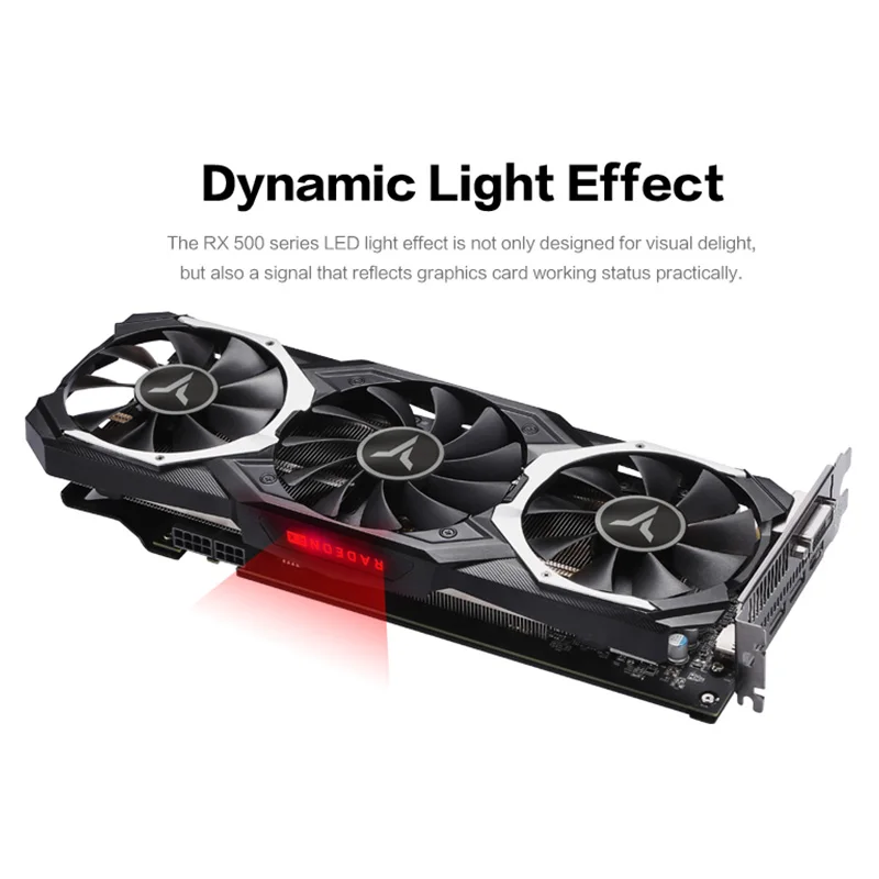 Yeston Radeon RX 580 GPU 8 ГБ GDDR5 256 бит игровой настольный компьютер ПК видеокарты Поддержка