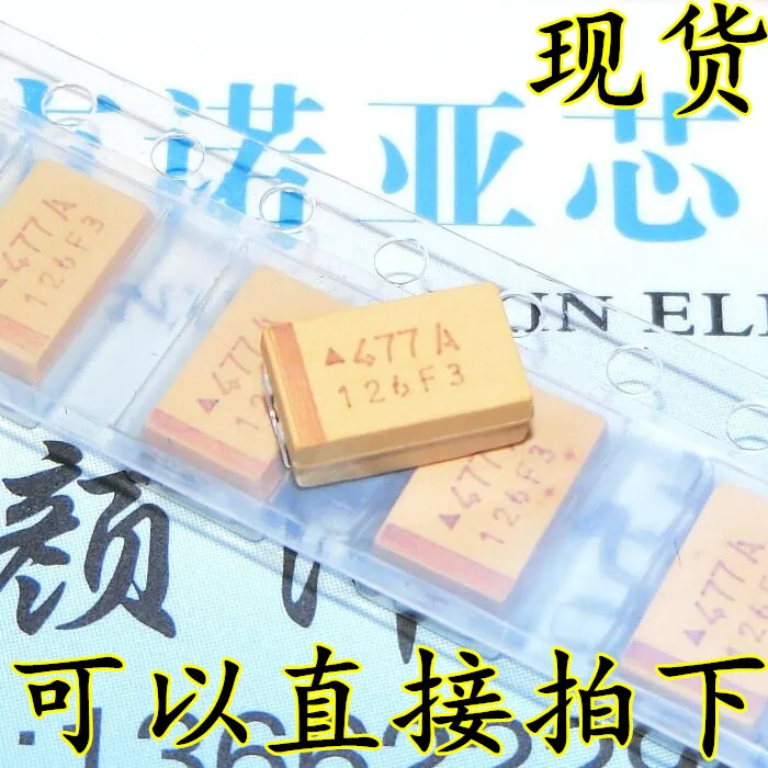 10 шт./лот 10V 470 мкФ D Тип 7343 477A чип танталовый конденсатор AVX ...