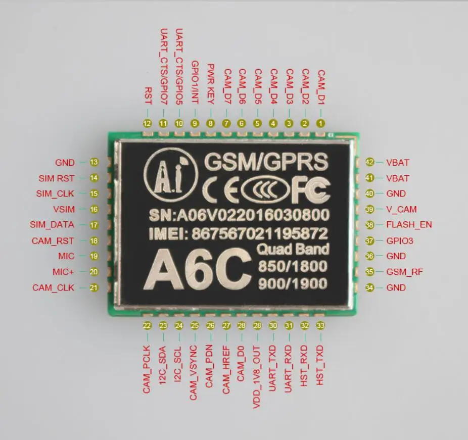 Модуль GPRS + модуль GSM A6C \ SMS голос макетная плата Беспроводная передача данных IOT