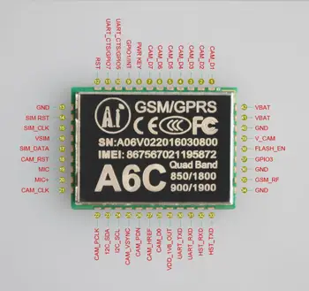 

GPRS module + GSM module A6C \ SMS \ voice \ development board \ wireless data transmission IOT Artificial Intelligence