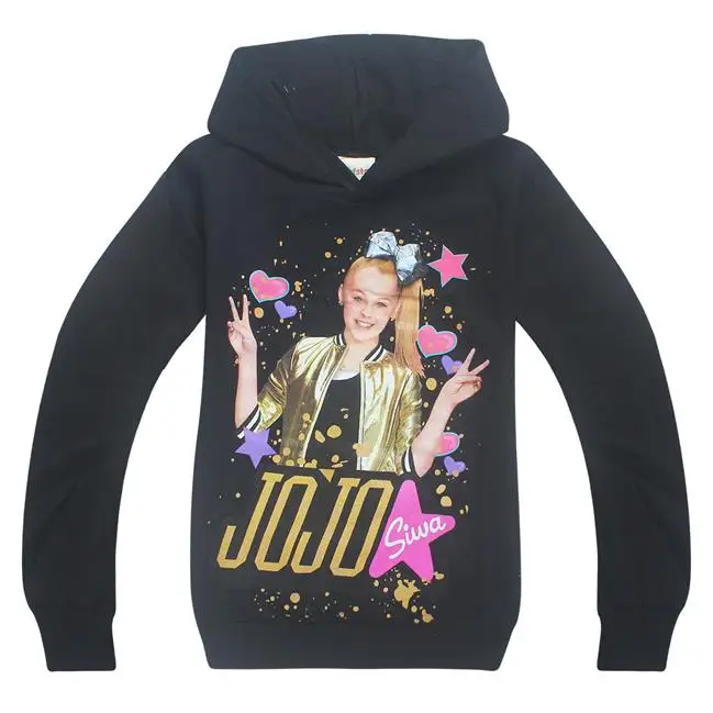 От 4 до 12 лет JOJO Siwa куртка пальто модные цветочные толстовки для девочек куртки тонкая верхняя одежда толстовки для девочек детская одежда для девочек - Цвет: Синий
