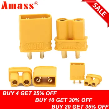 

50 pcs Amass XT30U Anti-slip Power Connector 2MM Bullet Connectors Plugs for RC Lipo Battery ( 5pair )