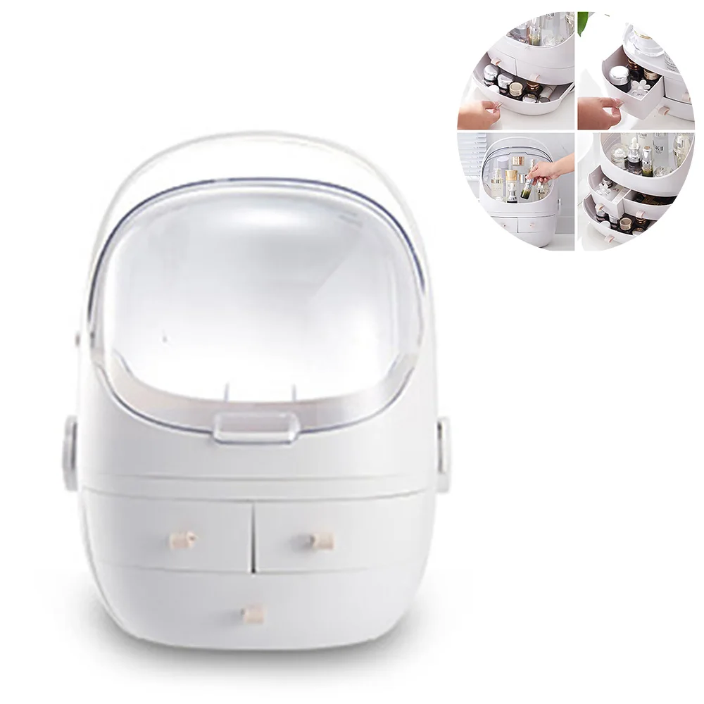  1.5kg Large Capacity Cosmetic Storage Box Drawer Makeup Organizer Dressing Table Skin Care Rack Hou