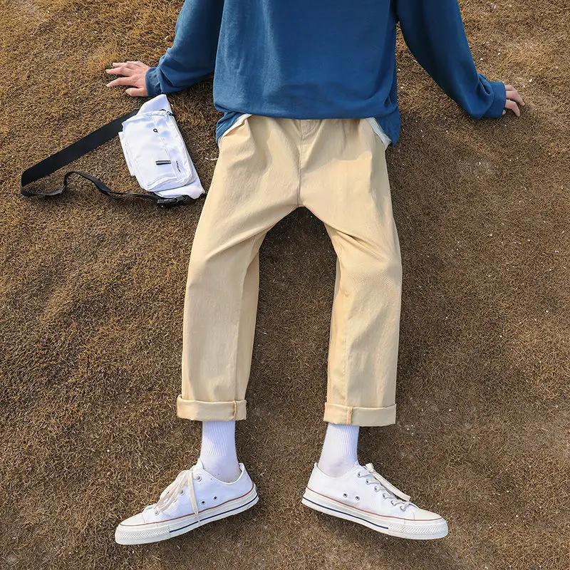 Мужские шаровары Privathinker однотонные повседневные Прямые брюки в Корейском стиле