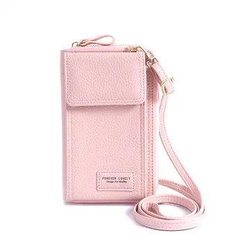 

Women's Lychee Pattern Phone Shoulder Bags Ladies High Capacity Clutch Coin Card Purse Bag Zipper Pocket Crossbody Messenger Bag
