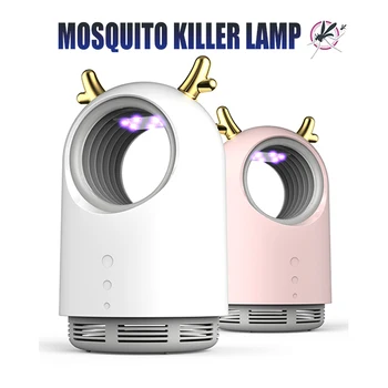 

Lampe Anti Moustique USB Powered Mosquito Killer Lamp LED Cute Buckhorn Mosquito Trap Insect Repellent Bug Zapper