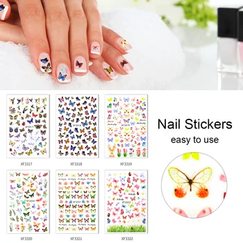 

Nail Sticker with Butterfly Patterns for Nail Art Decoration DIY Decals Manicure Set for Women & Kids Salon Home Nail Sticker