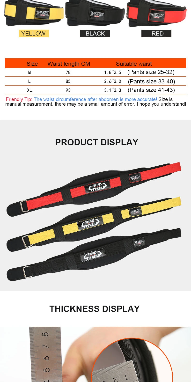 Man Nylon Fitness Weight Lifting Squat Belt Safety Gym Waist Suppport Training Belt Back Supporting Protect Lumbar Power