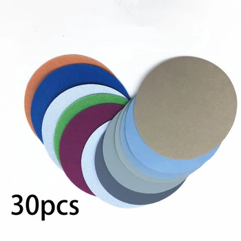 

30pcs 3in Wet/Dry Grinding Abrasive Paper 1500 2000 3000 5000 7000 10000Grit Hook Loop Sanding Discs Polishing Cleaning Tools