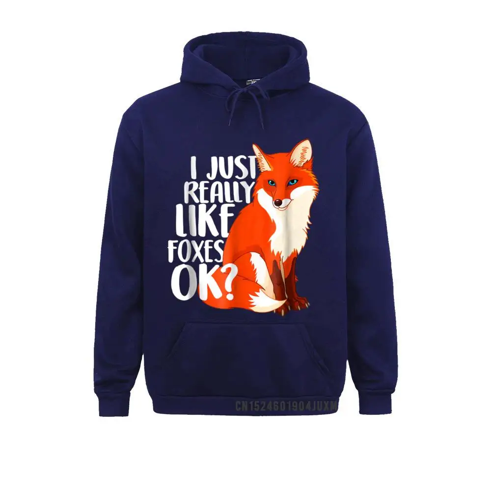 2021 Fashion Women Sweatshirts I Just Really Like Foxes OK - Funny Fox T-shirt women kids__851 Funny Hoodies Mother Day  Sportswears Long Sleeve I Just Really Like Foxes OK - Funny Fox T-shirt women kids__851navy