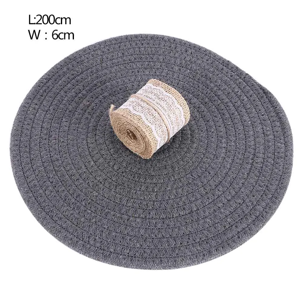 1pc Natural Jute Hessian Roll Cotton Lace Ribbon Sewing Tape Burlap Trims Tape Rustic Wedding Party Decor Craft practical