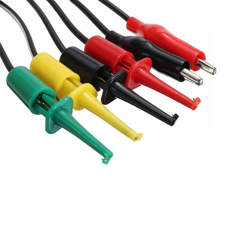 Комплект испытательного кабеля питания 2 зажима типа крокодил заглушки банан 4 с