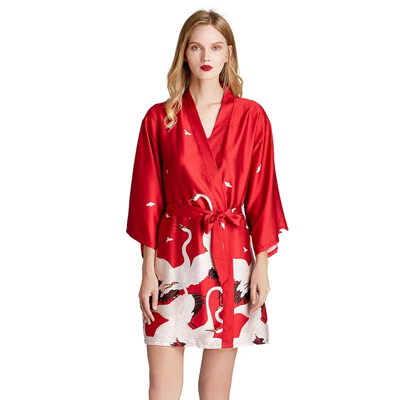 

Women's Satin Wedding Kimono Bride Robe.Sleepwear Bridesmaid Robes Pajamas Bathrobe Nightgown Spa Bridal Robes Dressing Gown2021