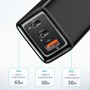 

65W GaN 4.0 3.0 Type C PD Fast Charger USB Charger With QC 4.0 3.0 ForiP Portable Fast Charger For Xiaomi Laptop Dropshipping