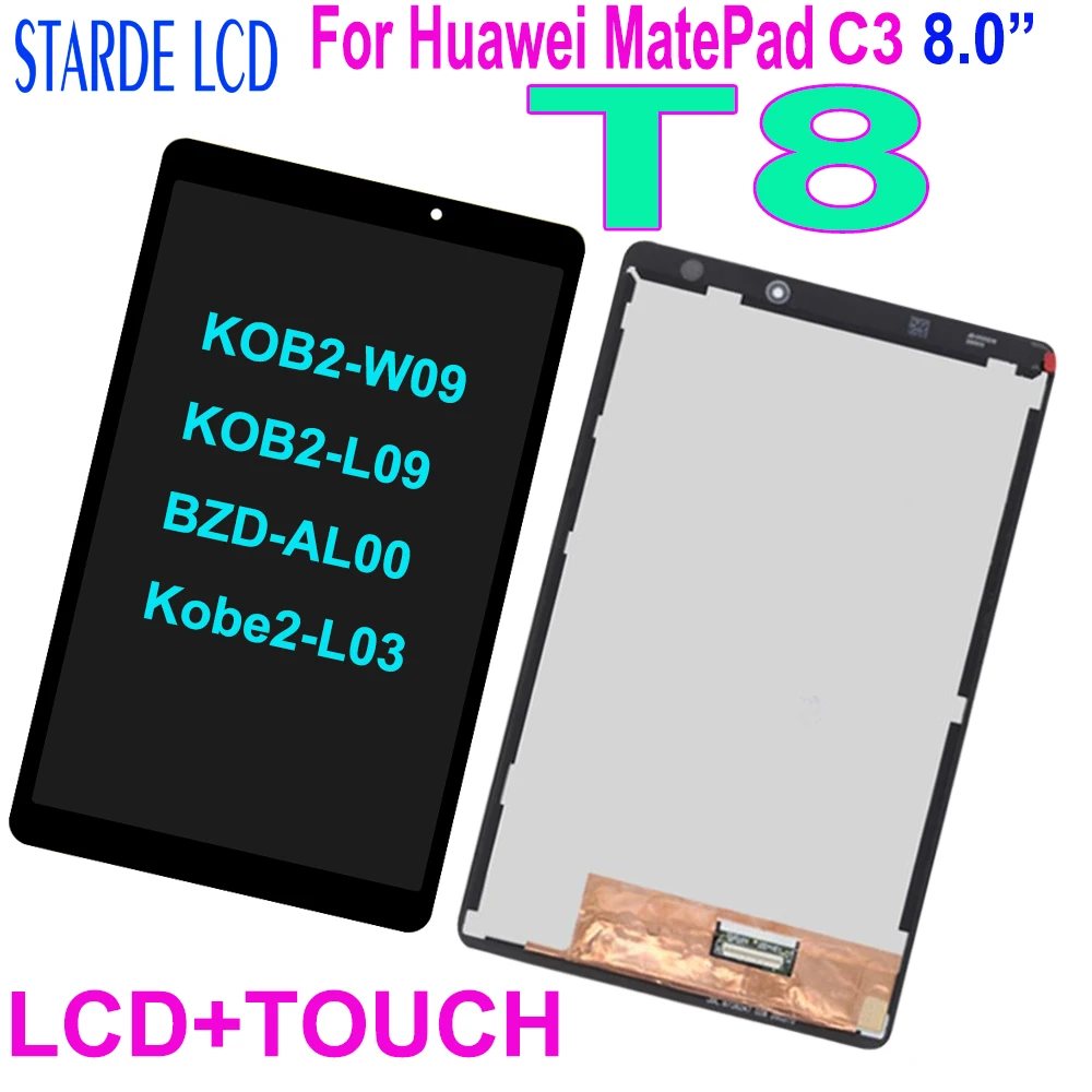 

New For Huawei MatePad T8 C3 8.0 KOB2-W09 KOB2-L09 BZD-AL00 Kobe2-L03 LCD Display Touch Screen Digitizer Assembly