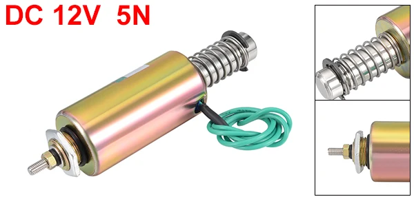 Uxcell Pull Тип линейного движения Электромагнит - Цвет: DC 12V 5N 16mm