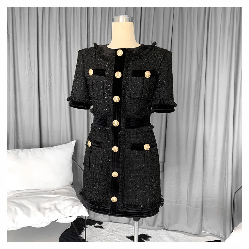 Chic Plaid Stripes Print Single Breasted Wool Coat