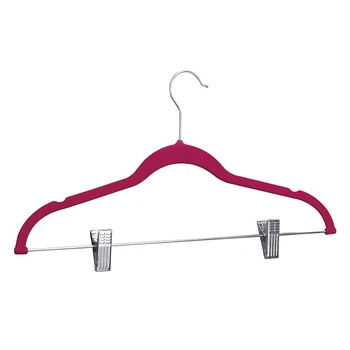

10 Pack Non-Slip Laundry Clothes Hangers Multifunction With Clips Closet Garment Suit Drying Rack Wardrobe Organizer Velvet