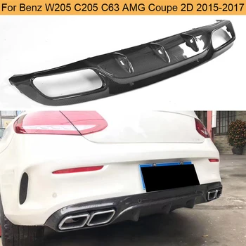 

Carbon Fiber Rear Bumper Diffuser for Mercedes Benz C Class W205 C205 C63 AMG Coupe Convertible 2D 2015-2017 Rear Diffuser Lip