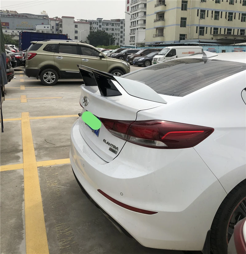 Использовать для hyundai Elantra Avante спойлер 17 18 19 20 лет ABS Пластиковый материал заднее крыло EX стиль спортивные аксессуары