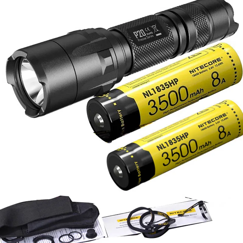NITECORE P20 тактический фонарь CREE XM L2 max 800 Люмен двойной переключатель задний