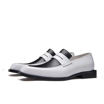 

Men Loafers Soft Moccasins High Quality Spring Autumn Genuine Leather Men Party Wedding Shoes 7#20/10D50