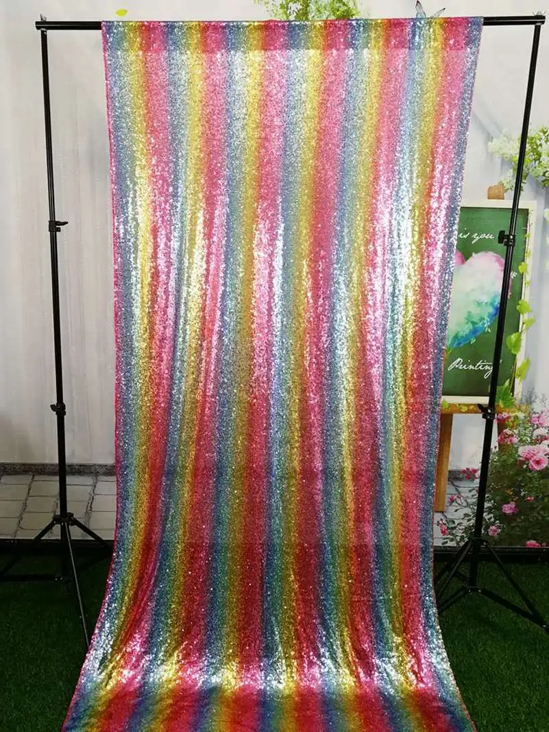 

Shinybeauty Party Backdrop Rainbow Color Photo Booth Background Birthday Party Wall Decorations-M190729