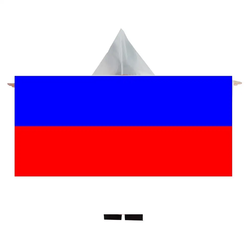 Russia 90*150 см Флаг страны европейских Кубков одежда на голову Россия/Испания/Франция национальные флаги живая игра восхищение носимый флаг - Цвет: Russia