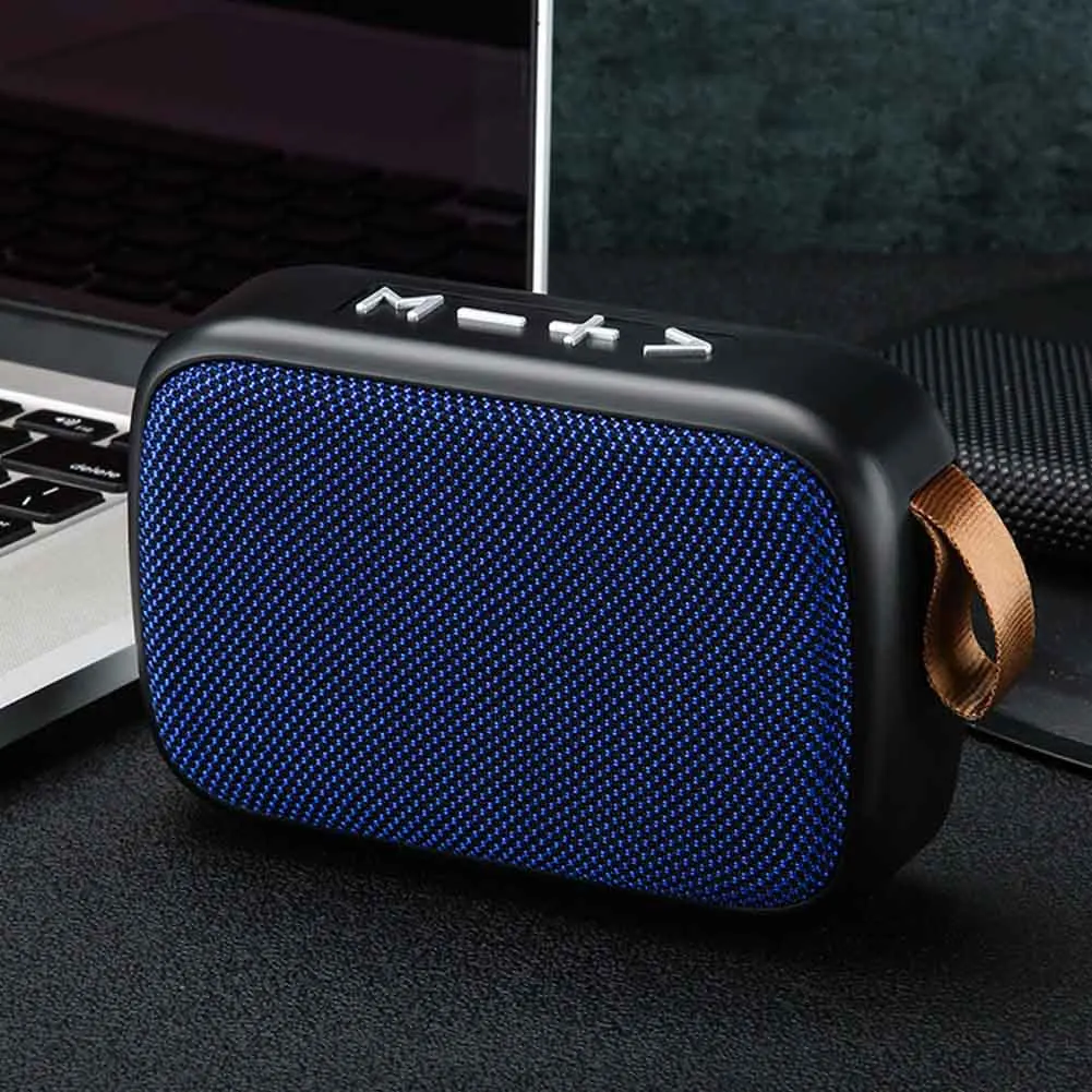 Офисный открытый планшет объемный FM беспроводной стерео звук Bluetooth динамик TF карта Мини Портативный громкий динамик смартфон для дома - Цвет: Синий