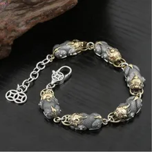 Стиль S925 Стерлинговое серебро ювелирные изделия тайское серебро Властный Браслет Ретро Мужская цепочка для мужчин