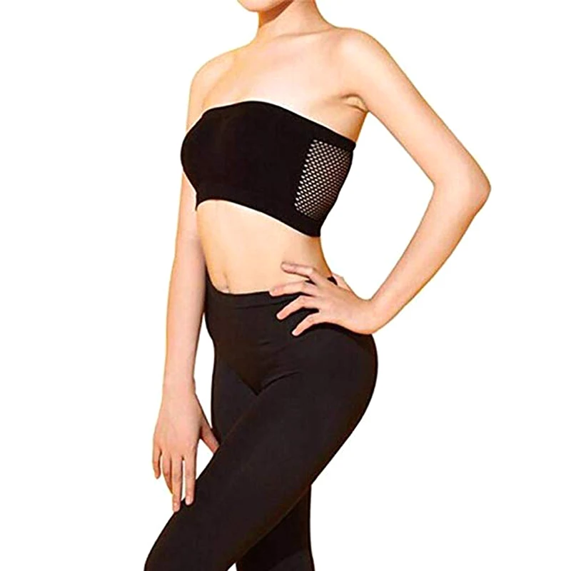

Droppshiping Women Seamless Tube Top Breathable Strapless Bandeau Bra Underwear without Pad d88