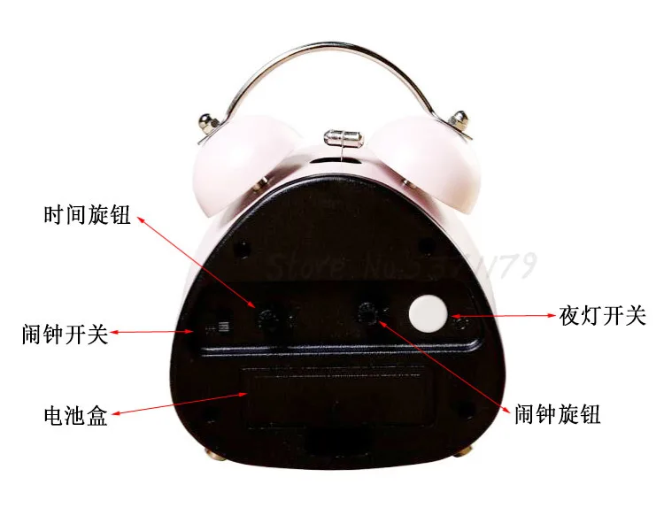 Креативный милый мультяшный персональный маленький будильник прикроватная тумбочка для спальни немой Детский Светильник для девочек с маятником
