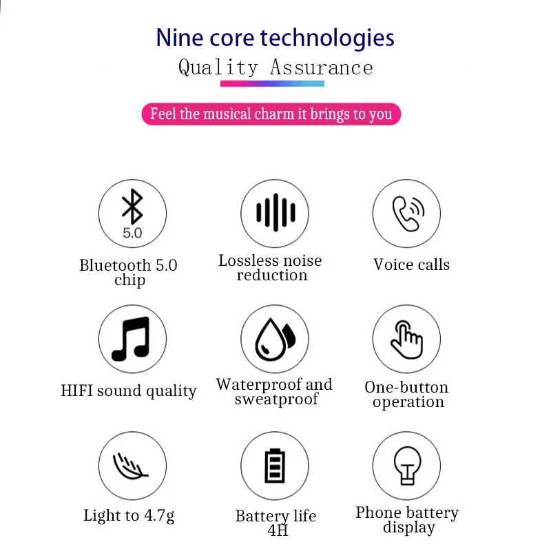 Мини стелс 5,0 Bluetooth гарнитура беспроводные наушники bluetooth наушники с шумоподавлением Беспроводные наушники