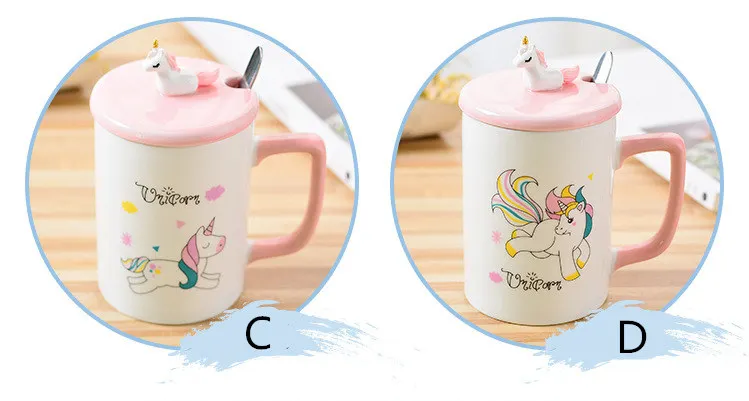 Красочные единороги мультфильм кружка кофе кружка керамическая чаша