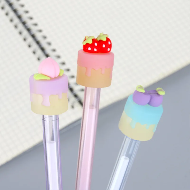 20 pcs creative fruit cake transparent rod gel pen simple candy color student writing office stationery signature pen wholesale 20 Pcs Creative Fruit Cake Transparent Rod Gel Pen Simple Candy Color Student Writing Office Stationery Signature Pen Wholesale