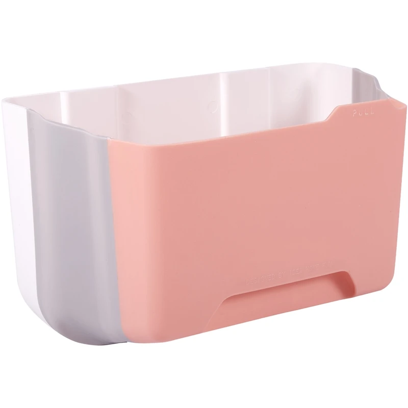 Kitchen Hanging Trash Can Wall Mounted Folding Waste Bin Kitchen Cabinet Door Hanging Trash Bin Portable Trash