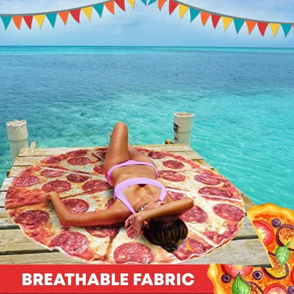 Мягкое фланелевое одеяло pizzaelic Mad Burrito, идеально круглое одеяло