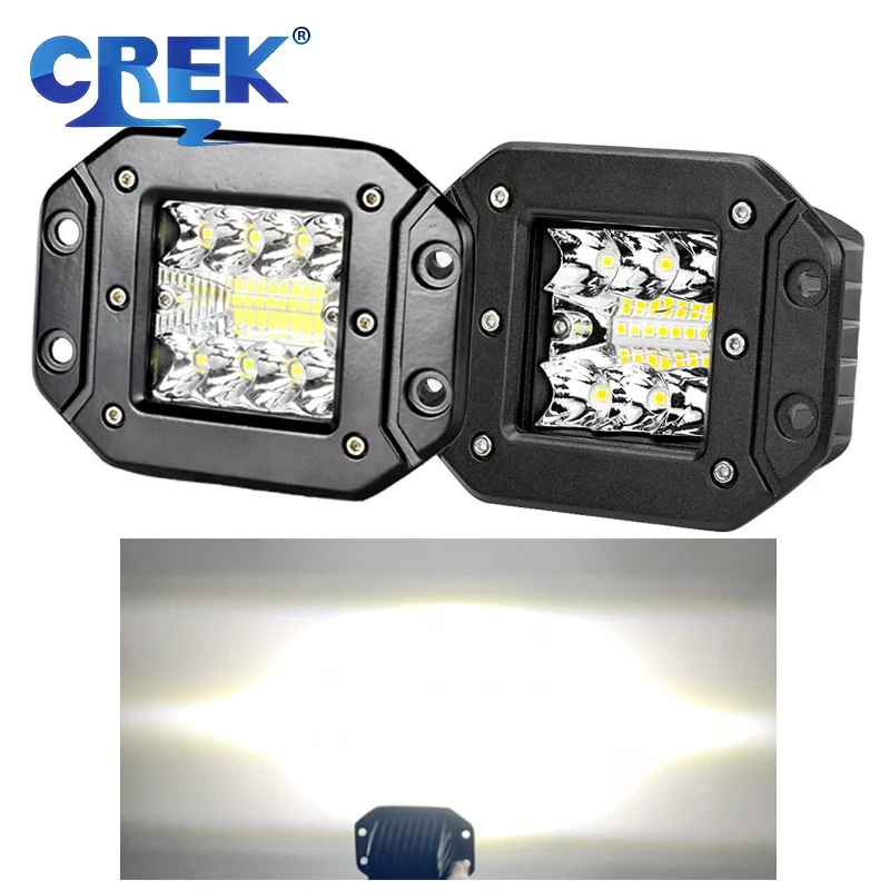 CREK 5 дюймов 39 Вт 48W 12V 24V заподлицо внедорожный светодиодный рабочий светильник