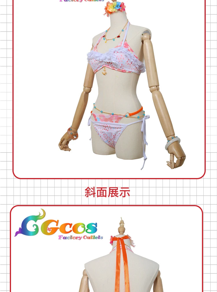 BanG Dream! Костюм для косплея Imai Lisa Summer Bikibi, F