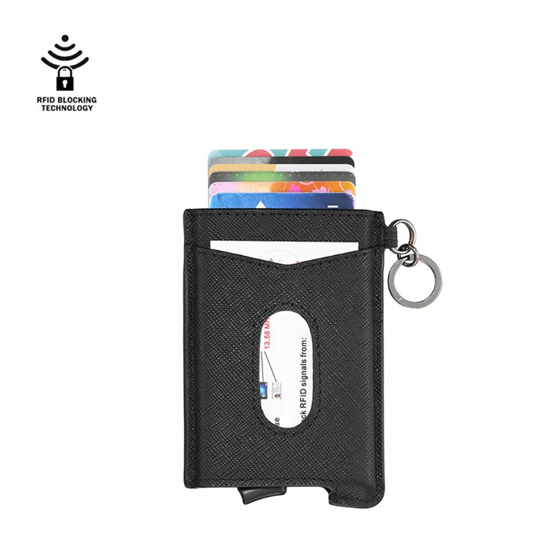 

Men Wallets Fashion Short Design Loop Card Holder Wallet Men Leather Purse Solid Coin Pocket High Quality Male Purse