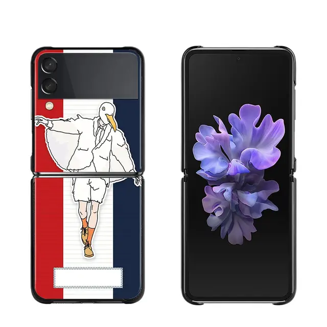 Luxury brand Tom Brown Phone Case For Samsung Galaxy Z Flip3 5G z flip Black Coque for samsung Z Flip 3 Zflip 5G Folding Fundas B07